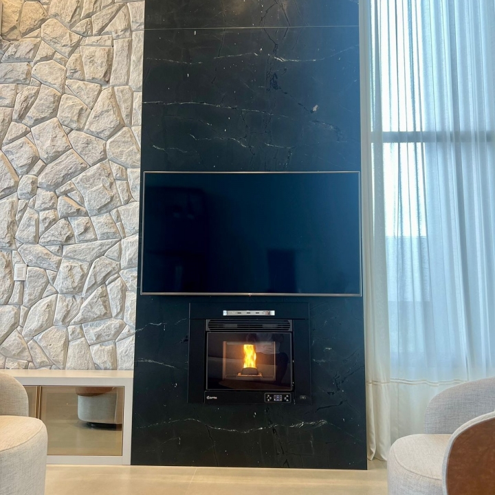 Lareira Pellet Embutida Nottitaliane