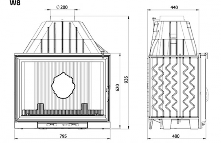 W8 17,5kw Dimensões