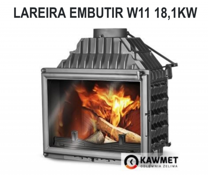 Lareira em ferro fundido