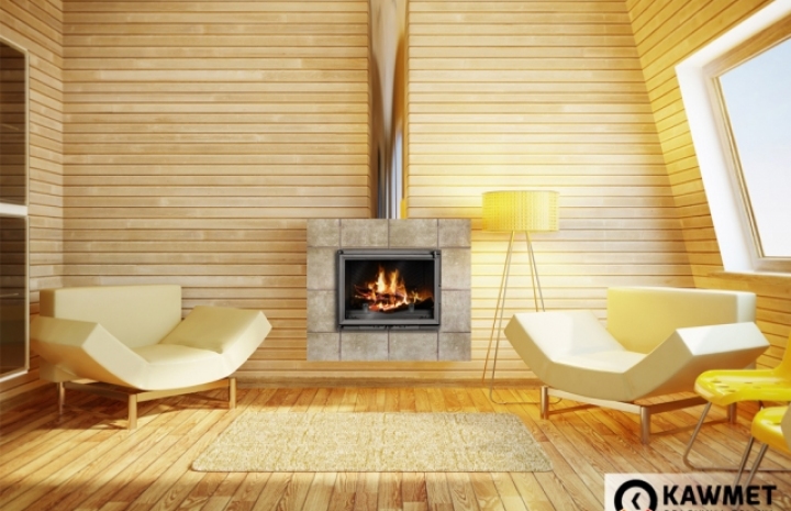 Lareira em ferro fundido